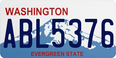 WA license plate ABL5376