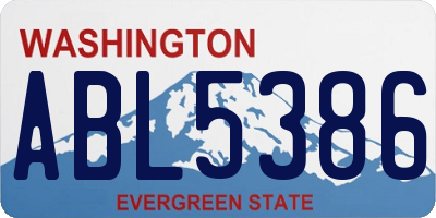 WA license plate ABL5386