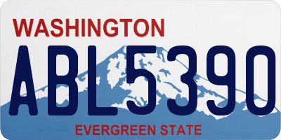 WA license plate ABL5390