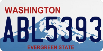 WA license plate ABL5393