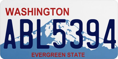 WA license plate ABL5394