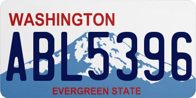WA license plate ABL5396