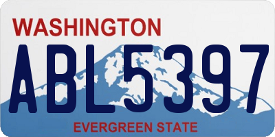 WA license plate ABL5397