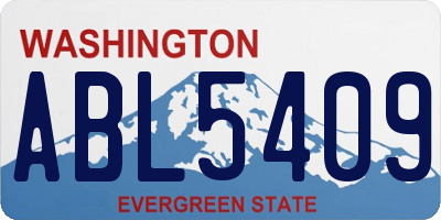 WA license plate ABL5409