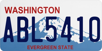 WA license plate ABL5410
