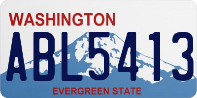 WA license plate ABL5413