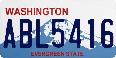 WA license plate ABL5416