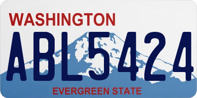 WA license plate ABL5424