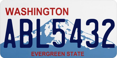 WA license plate ABL5432