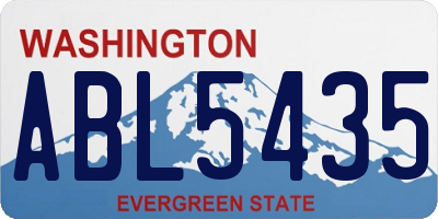 WA license plate ABL5435