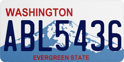 WA license plate ABL5436