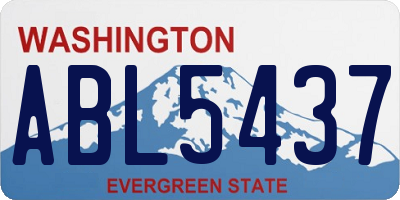 WA license plate ABL5437