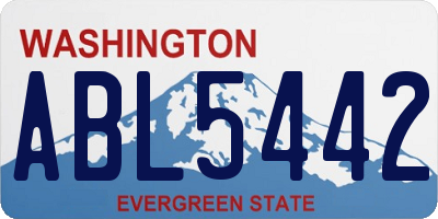 WA license plate ABL5442