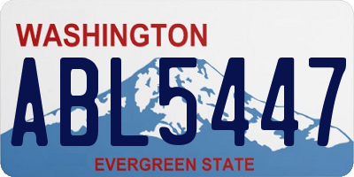 WA license plate ABL5447