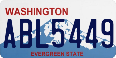 WA license plate ABL5449