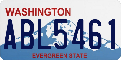 WA license plate ABL5461