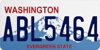 WA license plate ABL5464