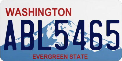 WA license plate ABL5465