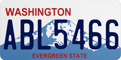 WA license plate ABL5466