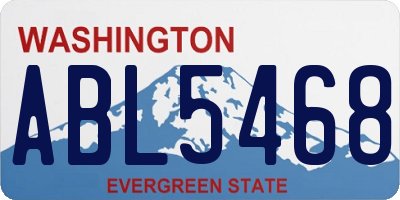 WA license plate ABL5468