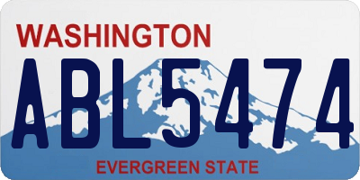 WA license plate ABL5474