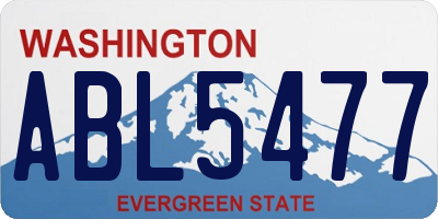 WA license plate ABL5477