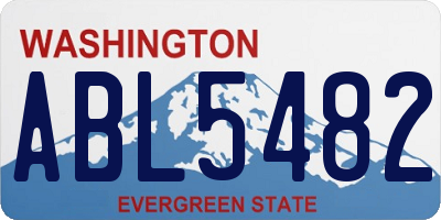 WA license plate ABL5482