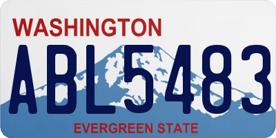 WA license plate ABL5483