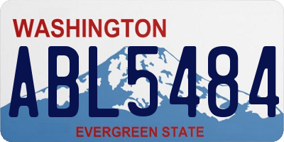 WA license plate ABL5484