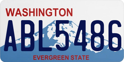 WA license plate ABL5486