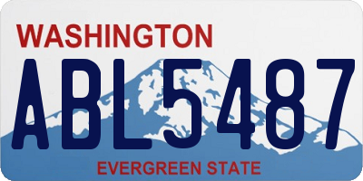 WA license plate ABL5487