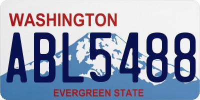 WA license plate ABL5488