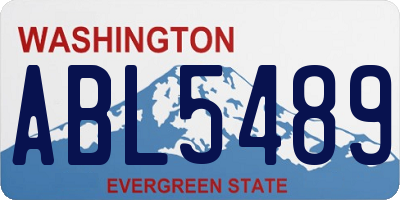 WA license plate ABL5489
