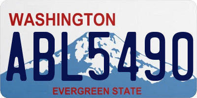 WA license plate ABL5490