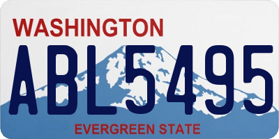 WA license plate ABL5495