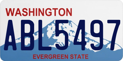 WA license plate ABL5497