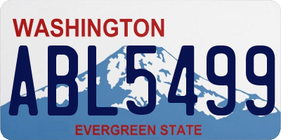WA license plate ABL5499