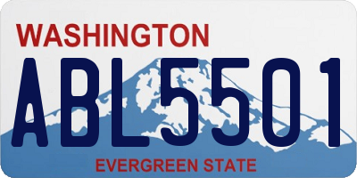 WA license plate ABL5501