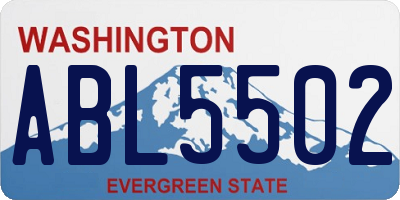 WA license plate ABL5502