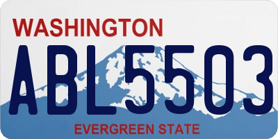 WA license plate ABL5503