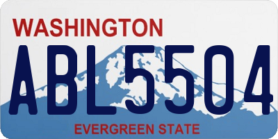 WA license plate ABL5504