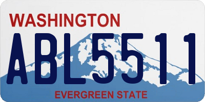 WA license plate ABL5511