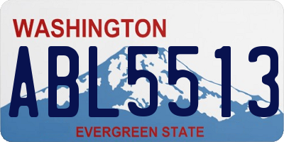 WA license plate ABL5513