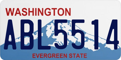 WA license plate ABL5514