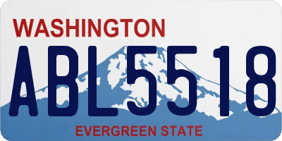 WA license plate ABL5518