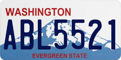 WA license plate ABL5521