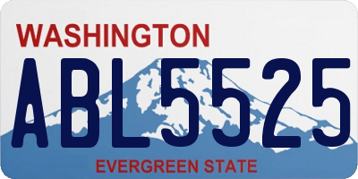 WA license plate ABL5525