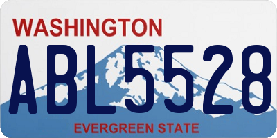 WA license plate ABL5528