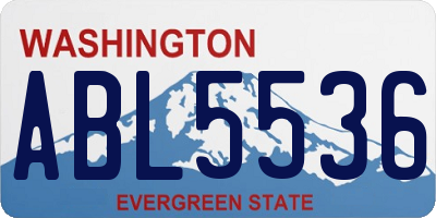 WA license plate ABL5536