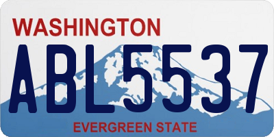 WA license plate ABL5537